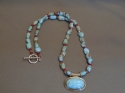 Lori Yonas - Larimar Pendant in Sterling Pendant Necklace