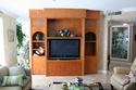 faux wood wall unit