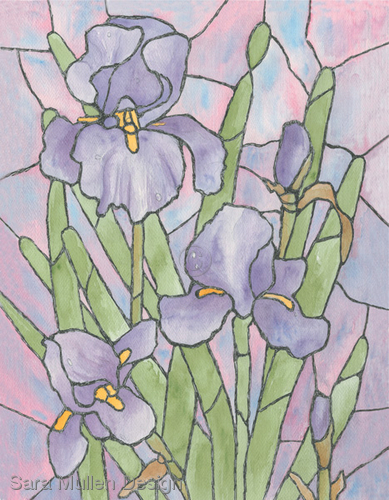 Stained Glass Iris