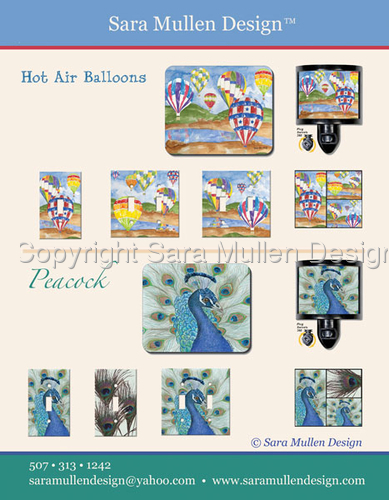 Hot Air Balloons & Peacocks
