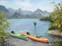 Kayaks on the Colorado River