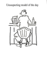 Drawing--Ink-Figurativeunsuspecting model of the day