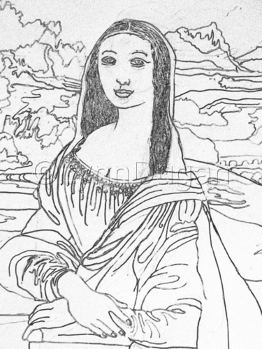 Drawing-Figurative-Student Version of Mona Lisa