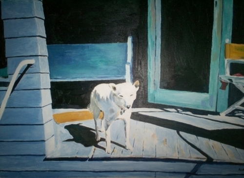Painting-Realism-Venice Dog