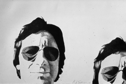 Print Making-Fish Eye Self Portrait at 19
