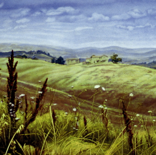 Painting-Plein Air-Fattoria In Chianti