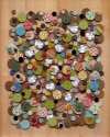 Marci Cheary - Abstract Painting Baubles, abstract, circles, geometric, collage, hand-painted, painting, wood, colorful, modern, contemporary, large - Abstract Painting