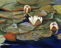 Painting--Oil-FloralBuds of Evening