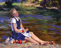 Painting--Oil-GenreCarried Away