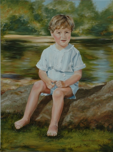 Painting-Oil-George, age 4
