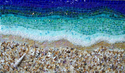 glass,mosaic,beads,shells,water,ocean,seashore,tropics,blues,beach, -  Mosaic