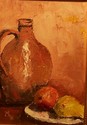 Brown Jug & Fruit