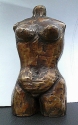 Bronze sculpture by Mariann. 2011. From the Protector Series: Woman as healer and protector.  She answers the suffering of life with strength and courage; she takes flight in joy. (thumbnail)