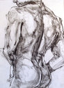 Maria E Pacca - Nude Drawing MALE,NUDE,FIGURE DRAWING,CHARCOAL DRAWING,LIFE MODEL DRAWING,BACKVIEW,MUSCLES, - Nude Drawing