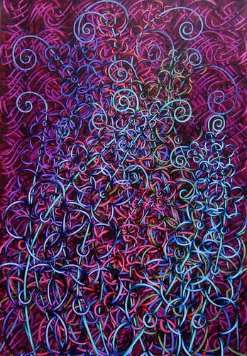 Painting-Acrylic-NIGHT GARDEN