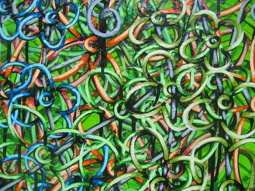 Painting-Acrylic-AUGUST GARDEN  (detail)