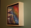 DeSoto Falls, in a contempory blond wooden frame