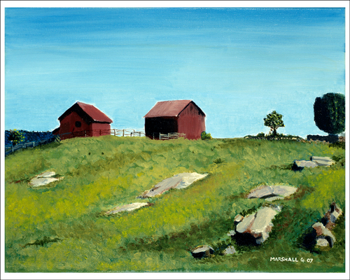 Red Barns in Rappahanock County, VA