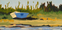 rowboat, dry dock, Maine, beach -  Painting