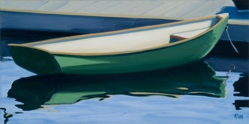 Painting-Seascape-Green Boat