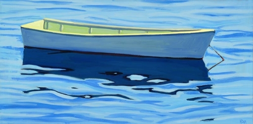 Painting-Figurative-Blue Skiff