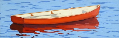 Painting-Figurative-Red Rowboat