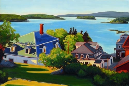 Painting-Cityscape-Early Dawn - Stonington