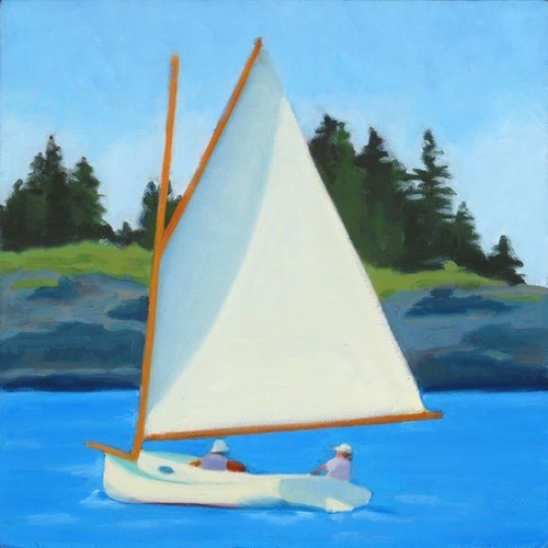 Painting-Seascape-Island Sail