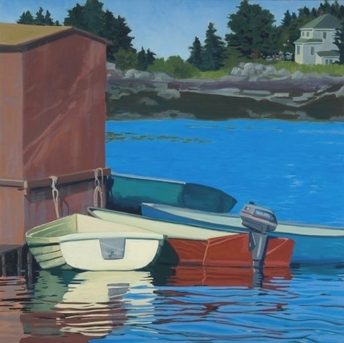 Painting-Seascape-Harpswell Dinghies