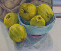 Quinces in Blue Bowl