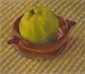 Quince in Brown Bowl