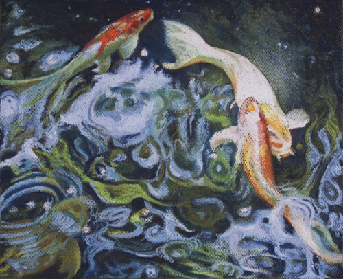 Drawing-Pastels-Koi Study # 1