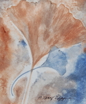 Print Making--Monoprint-AbstractMemories in Blue & Beige