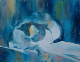 Painting--Watercolor-AnimalsSleeping