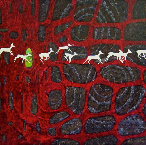 Painting-Nine White Deer