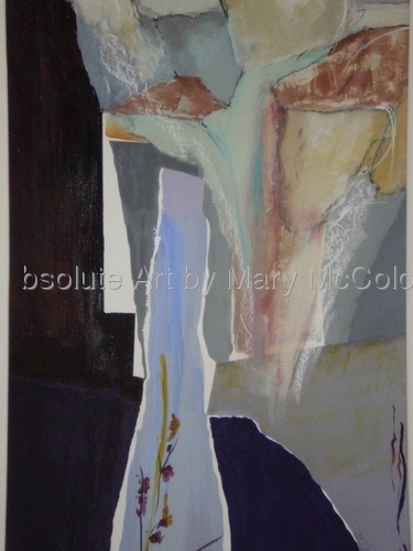 Mixed Media-On Paper-Rock Falls