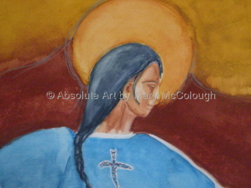 Painting-Watercolor-Madonna of the Hills