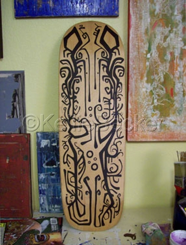 Painting-Abstract-unfinished deck