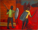 children playing war