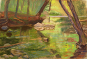 Summer Cool, en plein air study