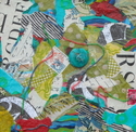 Mixed Media--On Canvas-Non-representationalTurquoise Forest