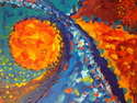 Painting--Acrylic-LandscapeStream & Sun