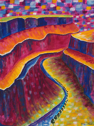 Painting-Expressionist-Technicolor Canyon