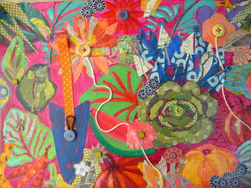 Mixed Media-Representational-string and spade