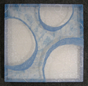 Fiber Art--Embroidery-DecorativeUntitled #7 (Blue/White)