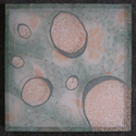 Fiber Art--Embroidery-DecorativeUntitled #9 (Olive/Peach)