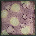 Fiber Art--Embroidery-DecorativeUntitled #10 (Lime/Purple)
