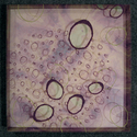 Fiber Art--Embroidery-DecorativeUntitled #11 (Lime/Purple2)