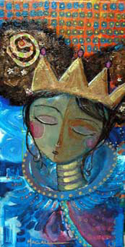 Mixed Media-La Petite Reine