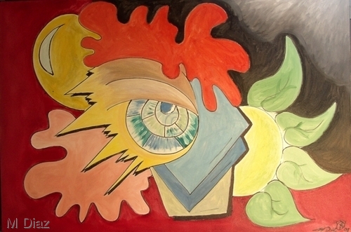 Painting-Abstract-Rooster